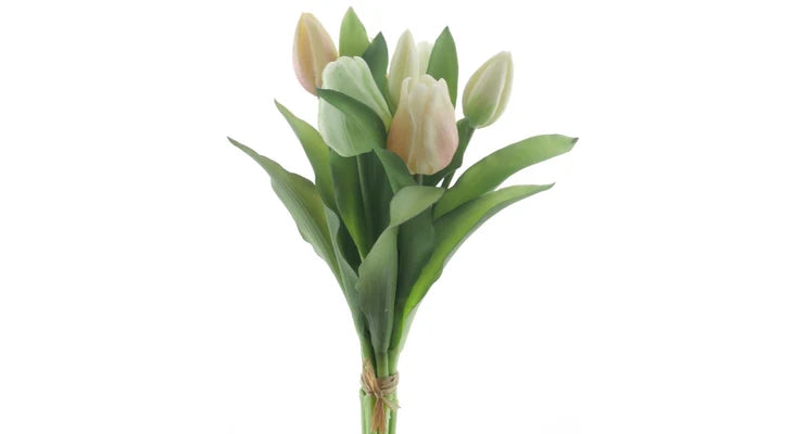 Tulpenboeket geel/groen mix 7st