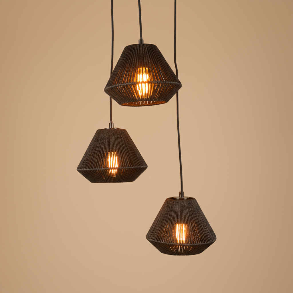 Hanglamp Ibiza Diamond 3-Lichts Zwart
