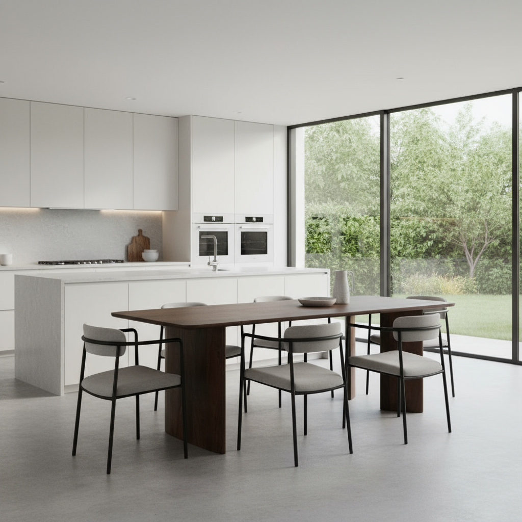 Eettafel Jade recht walnoot