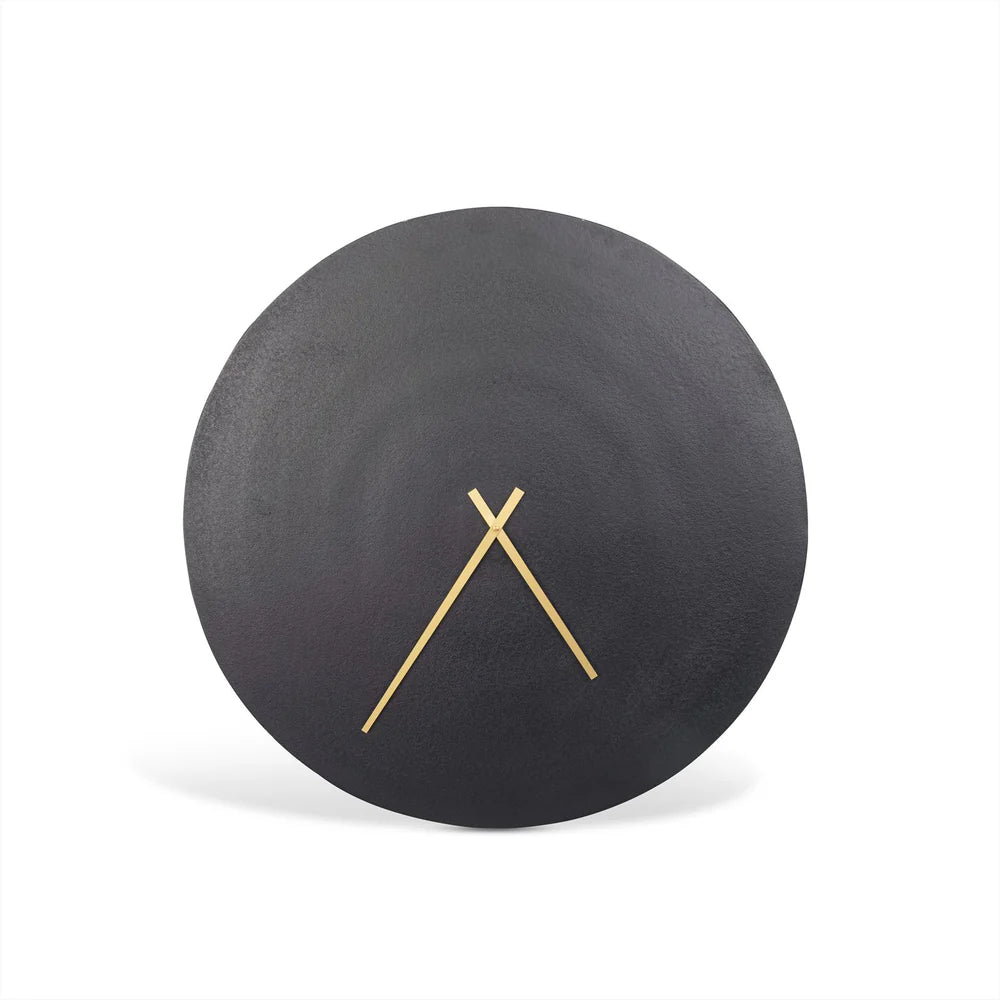 Wandklok zwart rond